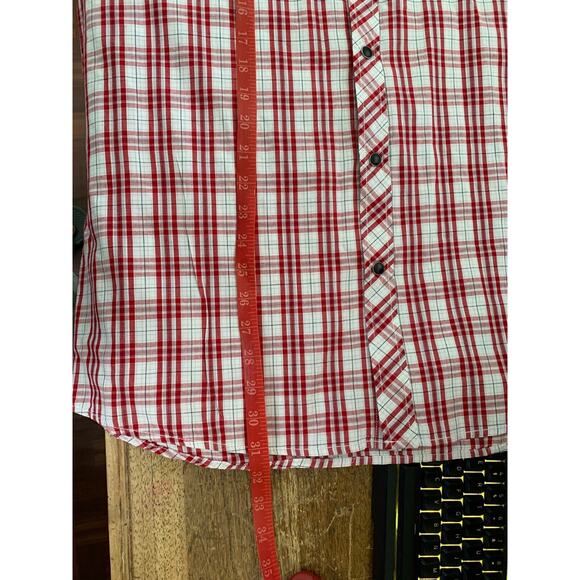 Urban Behavior Mens XXL Plaid Pearl Snap Slim Fit Long Sleeve Shirt Western - Picture 13 of 13